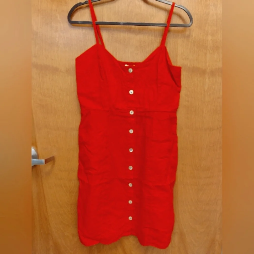 cynthia rowley red linen dress Cynthia Rowley | Dresses | Cynthia Rowley Red Aline Button Front Dress Size  4 0 Linen